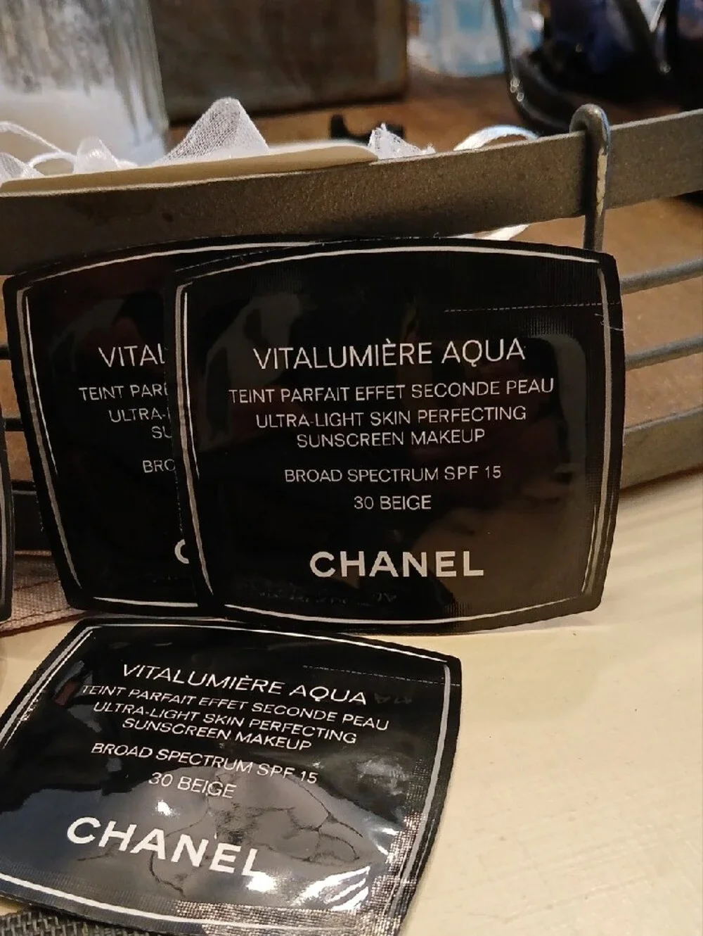 Chanel Vitalumière Aqua Sample Sachets